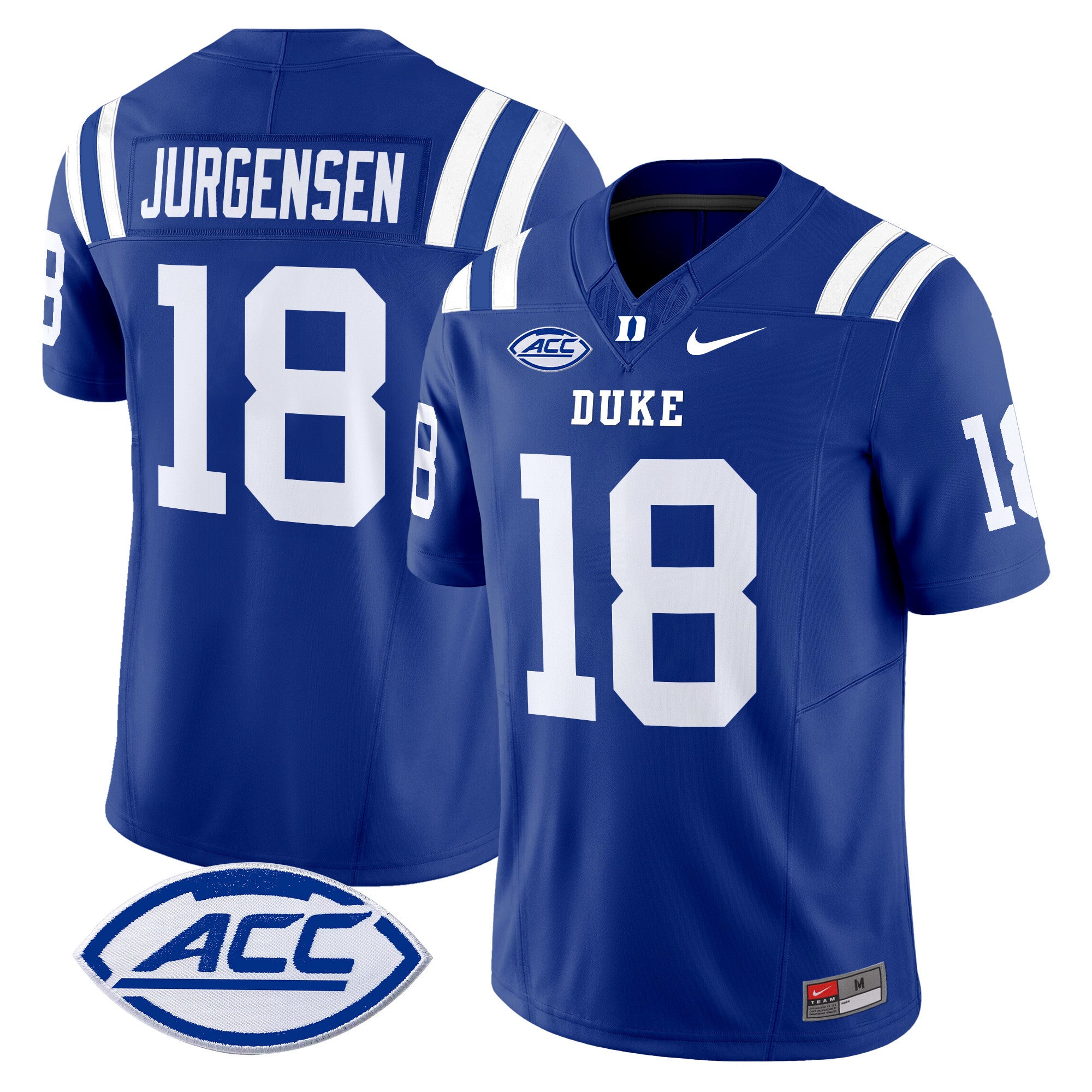 Men's Duke Blue Devils 2024 Vapor Limited Jersey - All Stitched - Royal, Sonny Jurgensen