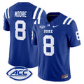 Men's Duke Blue Devils 2024 Vapor Limited Jersey - All Stitched - Royal, Jordan Moore