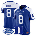 Men's Duke Blue Devils 2024 Vapor Limited Jersey - All Stitched - Royal Alternate, Jordan Moore