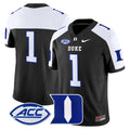 Men's Duke Blue Devils 2024 Vapor Limited Jersey - All Stitched - Black Alternate, #1 Team