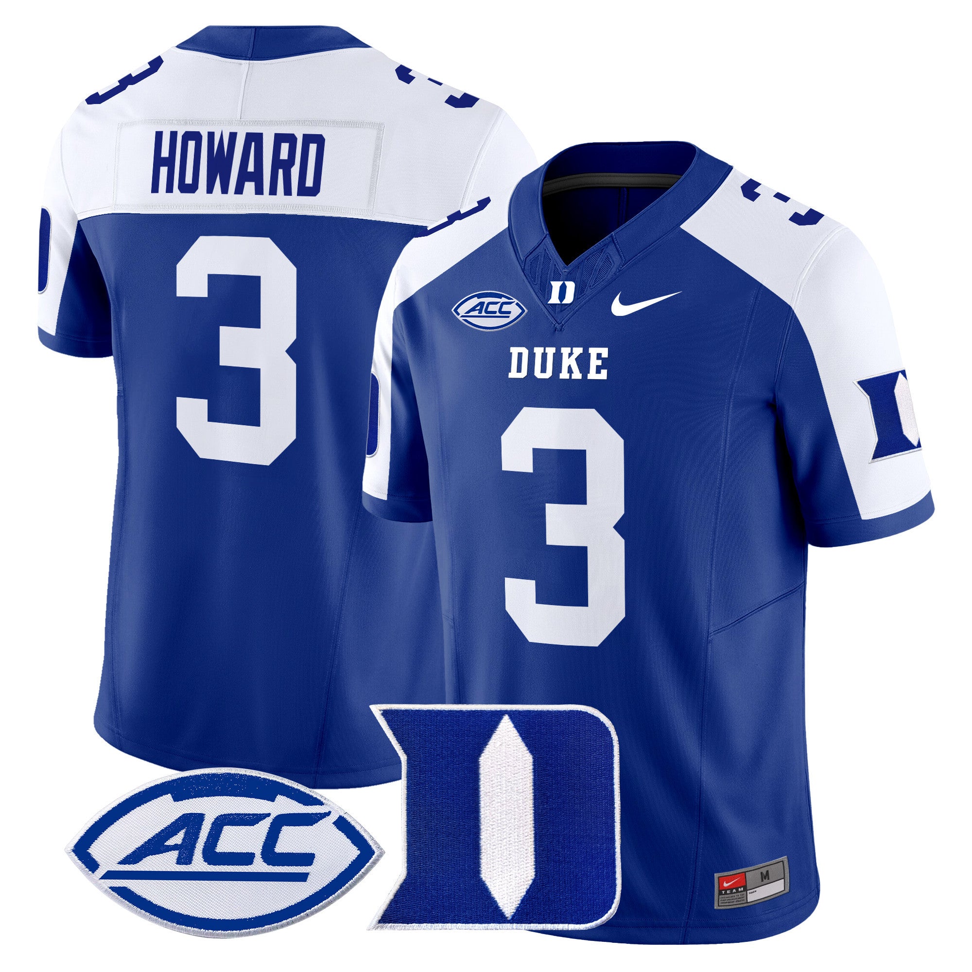 Men's Duke Blue Devils 2024 Vapor Limited Jersey - All Stitched - Royal Alternate, Alex Howard