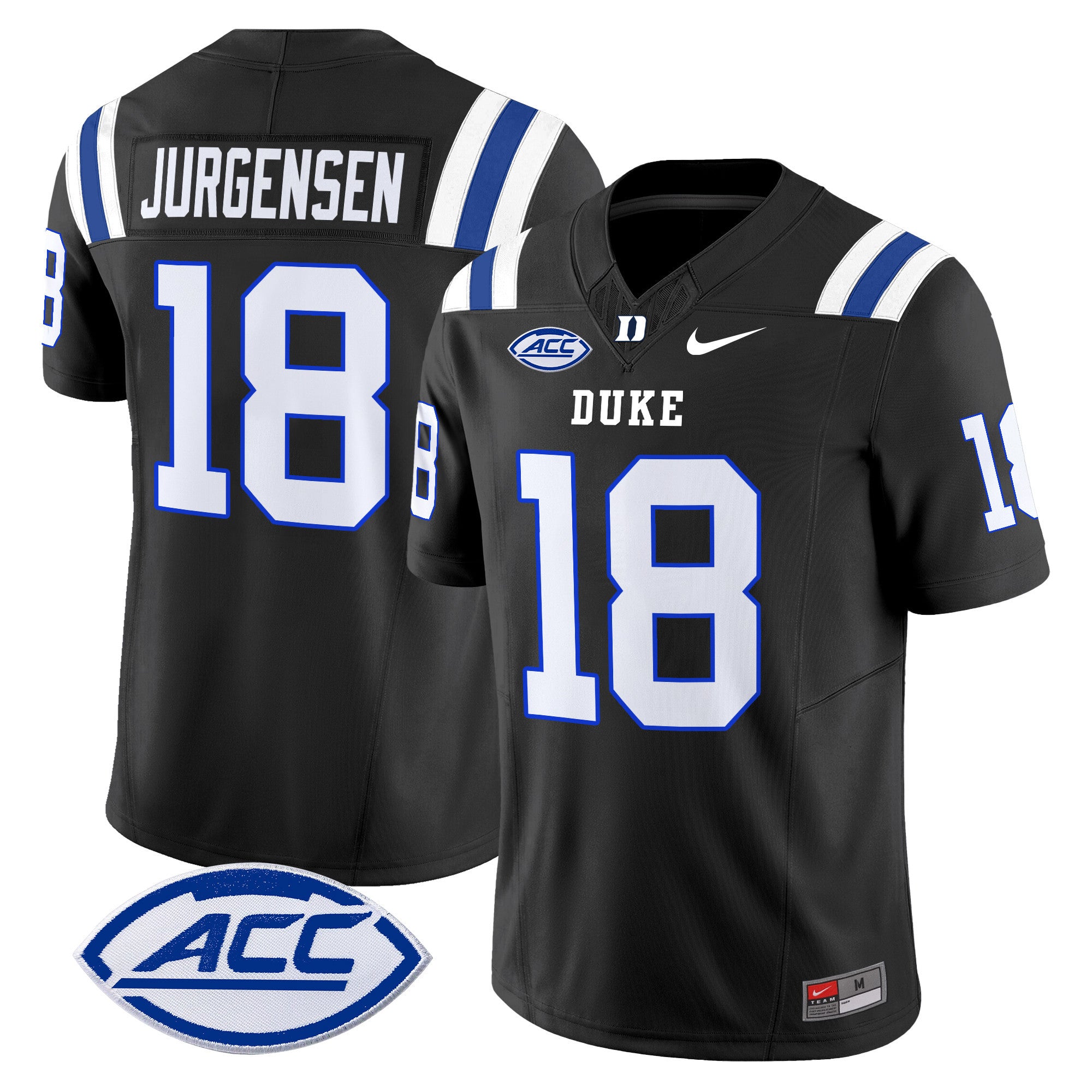 Men's Duke Blue Devils 2024 Vapor Limited Jersey - All Stitched - Black, Sonny Jurgensen