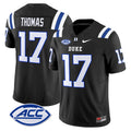 Men's Duke Blue Devils 2024 Vapor Limited Jersey - All Stitched - Black, Star Thomas