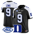Men's Duke Blue Devils 2025 Vapor Limited Jersey - All Stitched - Black Alternate, Thad Lewis