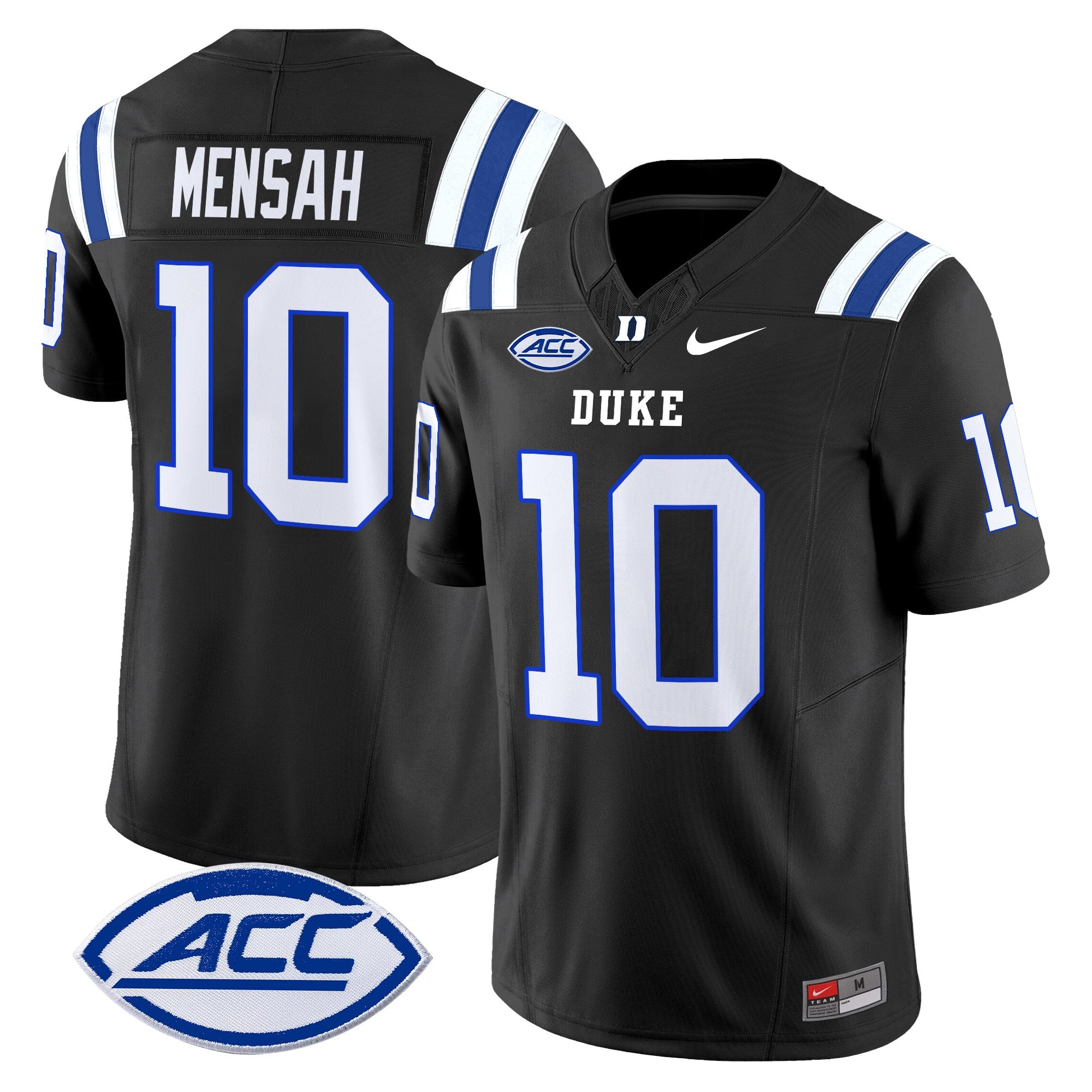 Men's Duke Blue Devils 2025 Vapor Limited Jersey - All Stitched - Black, Darian Mensah