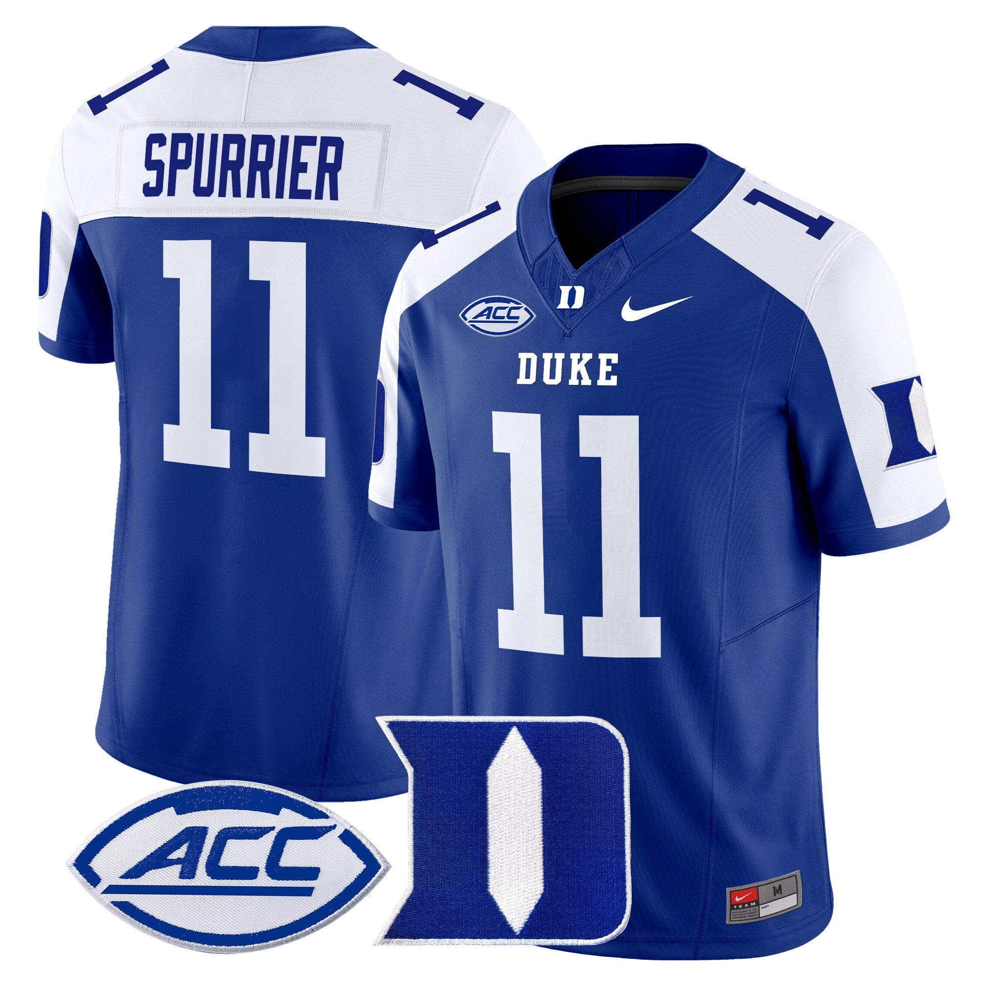 Men's Duke Blue Devils 2025 Vapor Limited Jersey - All Stitched - Royal Alternate, Steve Spurrier