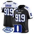 Men's Duke Blue Devils 2025 Vapor Limited Jersey - All Stitched - Black Alternate, Durham 919