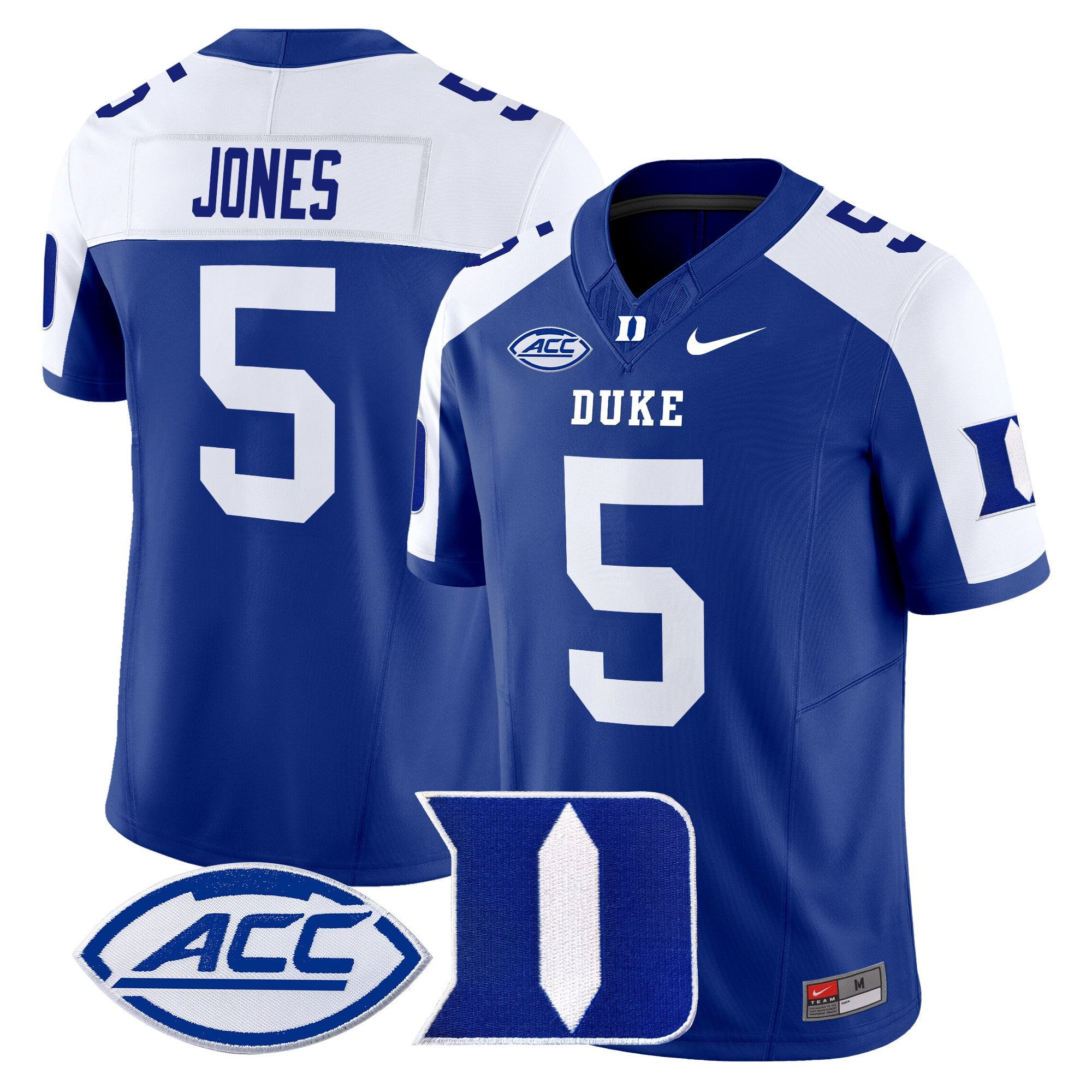 Men's Duke Blue Devils 2025 Vapor Limited Jersey - All Stitched - Royal Alternate, Peyton Jones