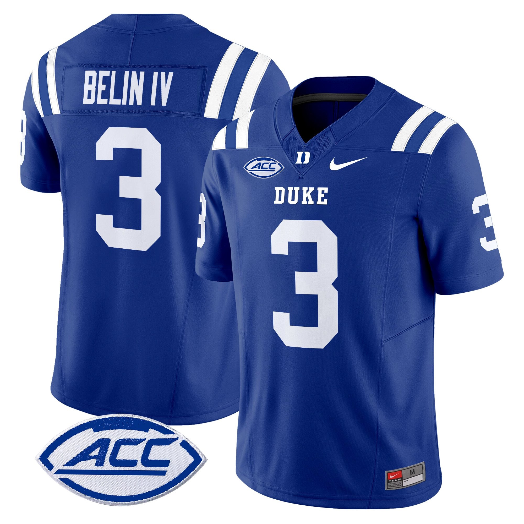 Men's Duke Blue Devils 2025 Vapor Limited Jersey - All Stitched - Royal, Henry Belin IV