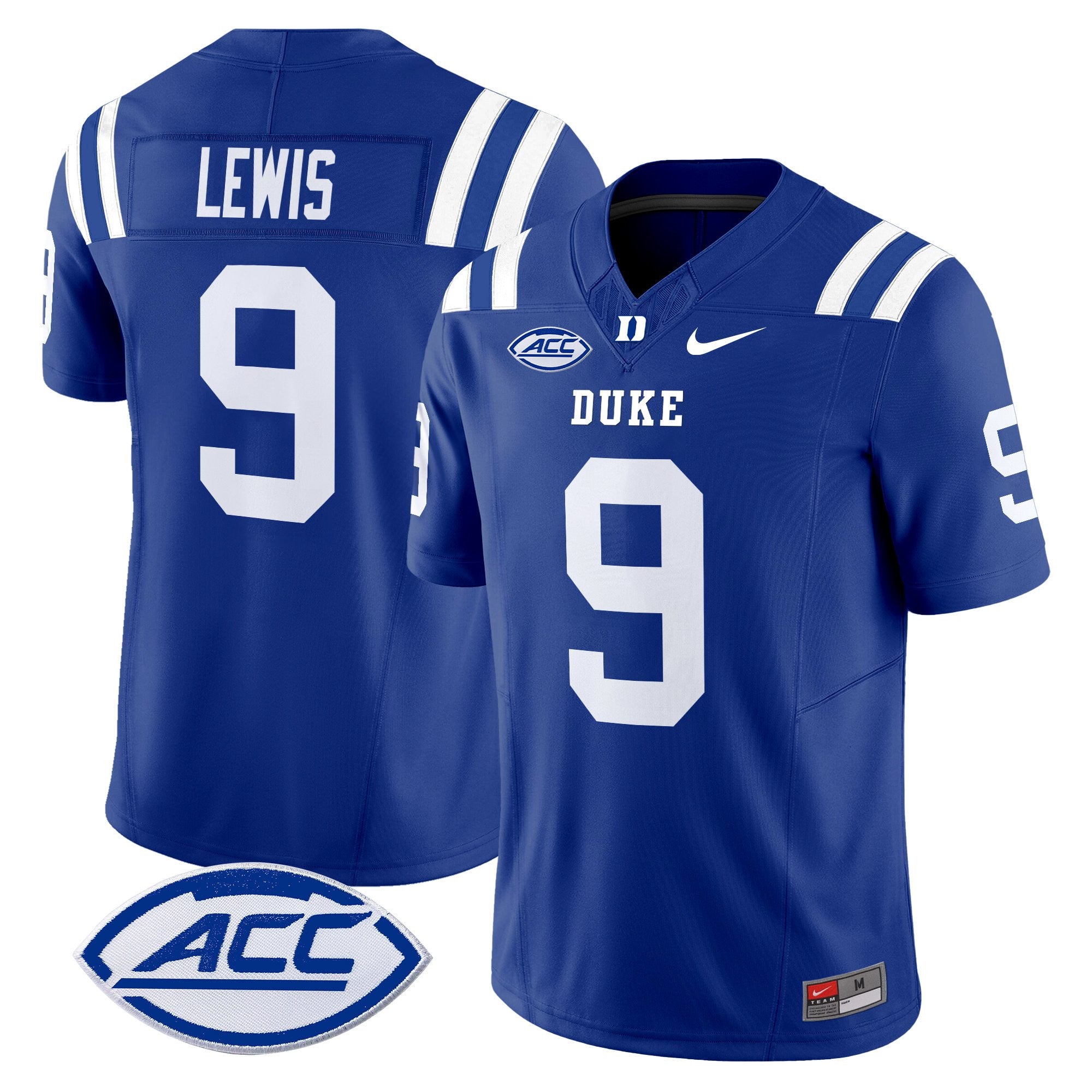 Men's Duke Blue Devils 2025 Vapor Limited Jersey - All Stitched - Royal, Thad Lewis