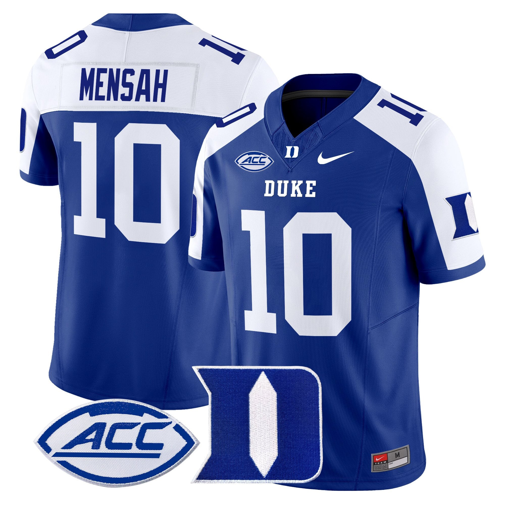 Men's Duke Blue Devils 2025 Vapor Limited Jersey - All Stitched - Royal Alternate, Darian Mensah