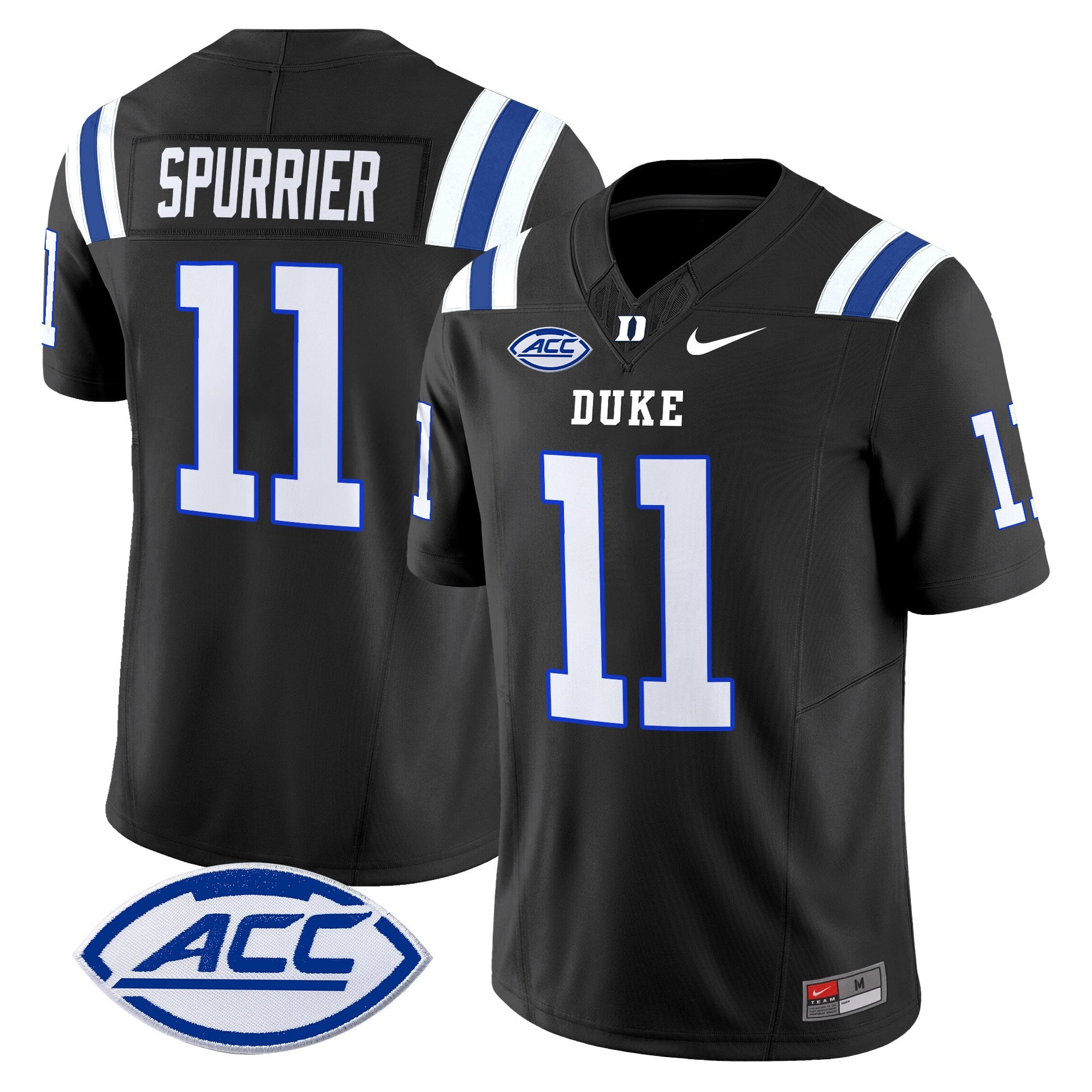Men's Duke Blue Devils 2025 Vapor Limited Jersey - All Stitched - Black, Steve Spurrier