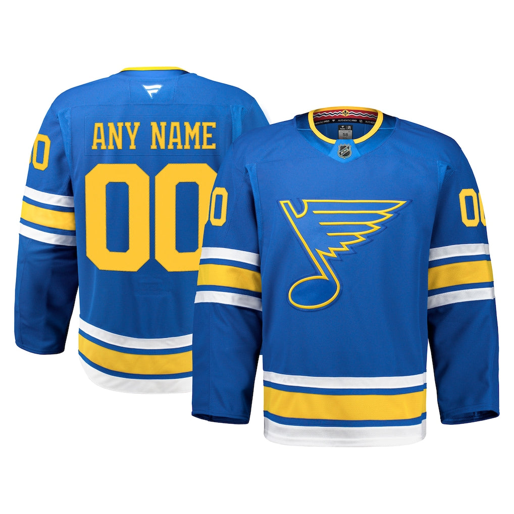 St. Louis Blues Fanatics Home Pro Custom Jersey - Blue