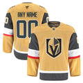 Vegas Golden Knights Fanatics Home Pro Custom Jersey - Gold