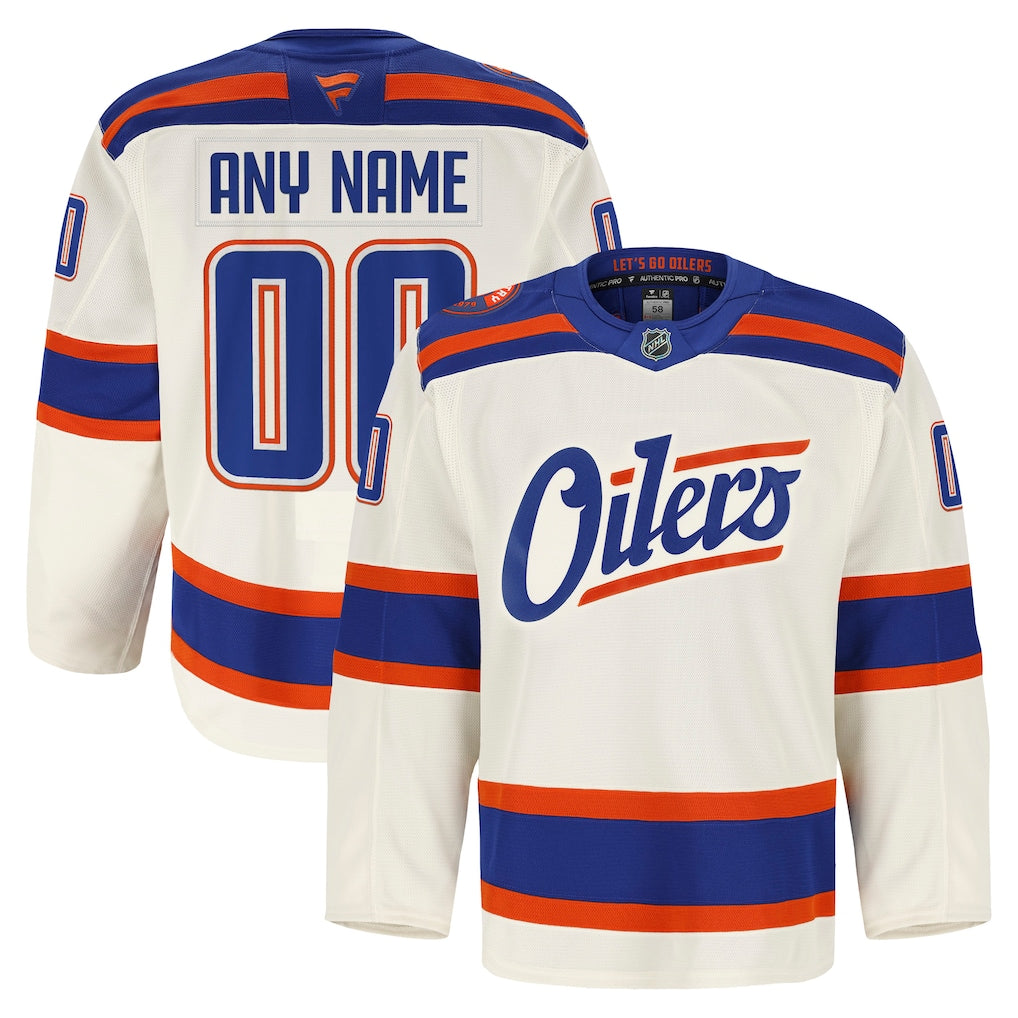 Edmonton Oilers Fanatics Alternate Pro Custom Jersey - Light Beige