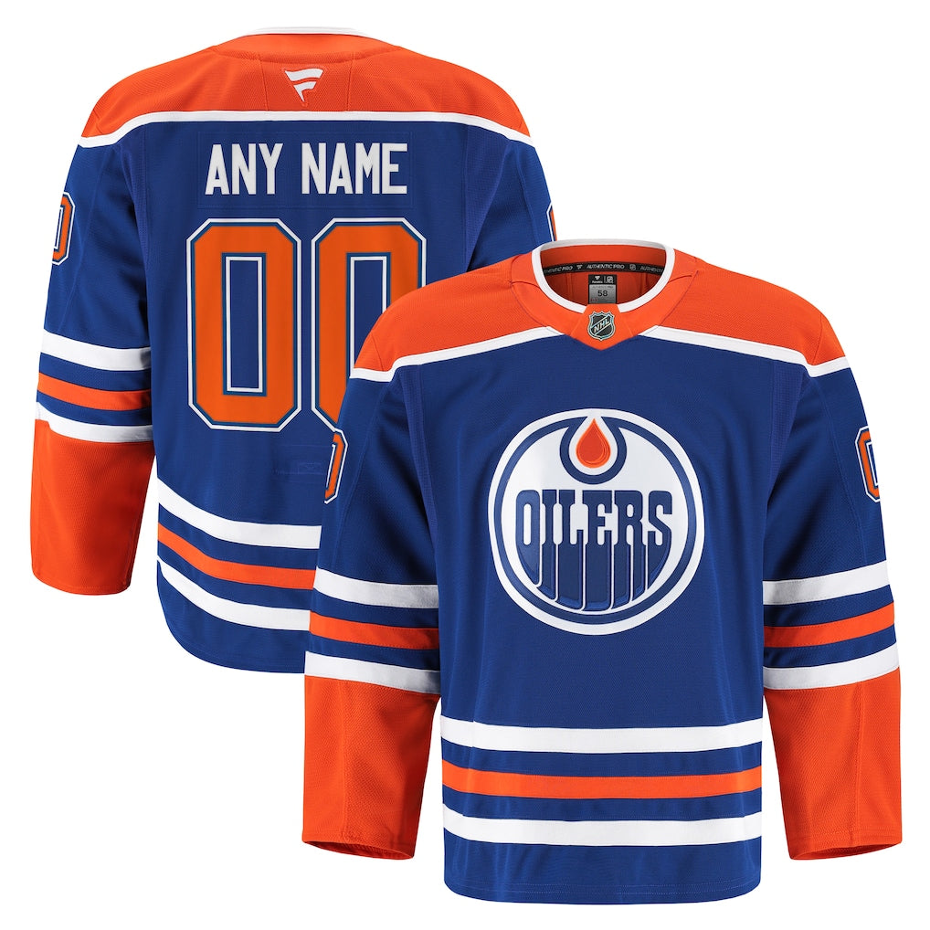 Edmonton Oilers Fanatics Home Pro Custom Jersey - Royal