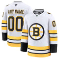 Boston Bruins Fanatics Away Premium Custom Jersey - White