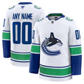 Vancouver Canucks Fanatics Away Premium Custom Jersey - White