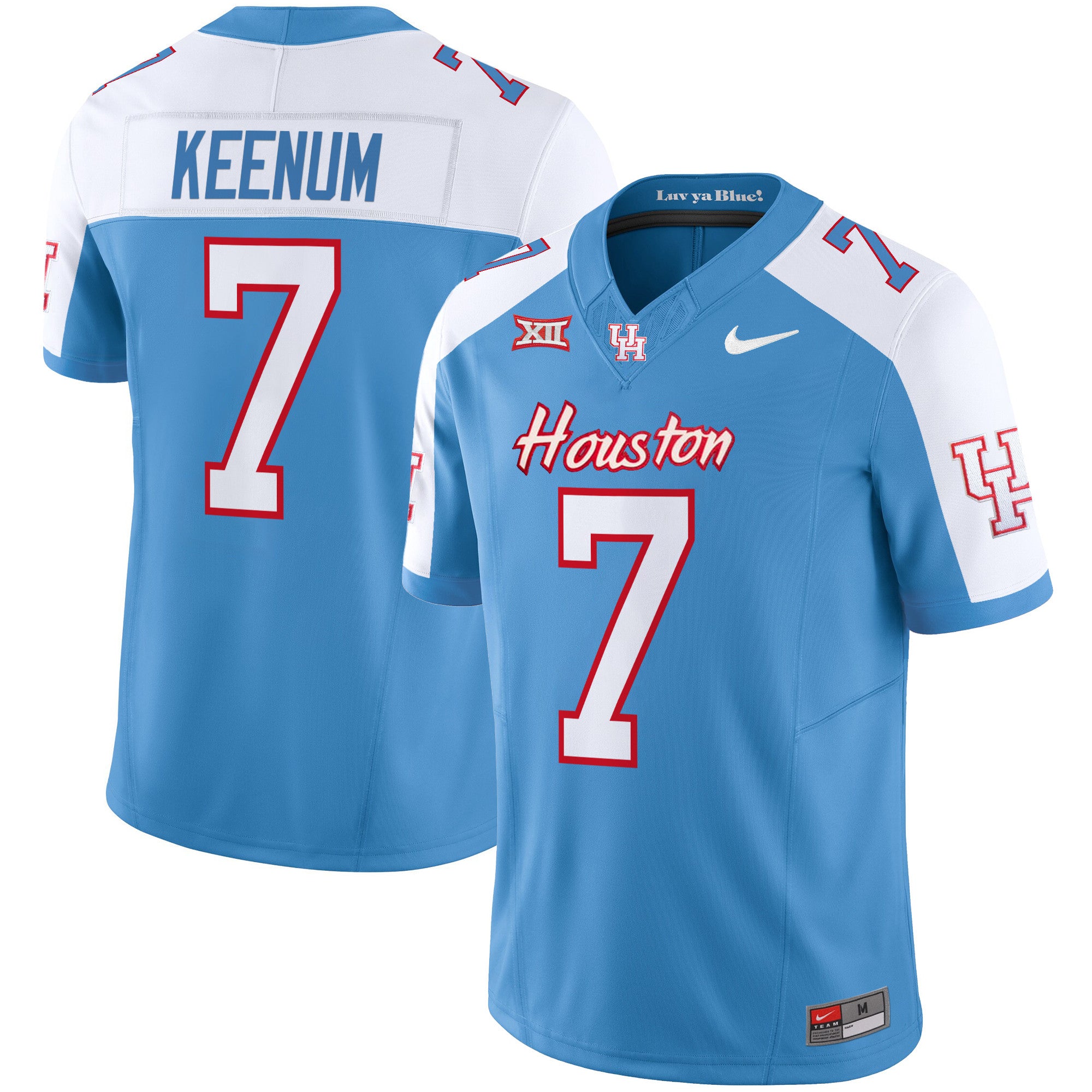Men's Houston Cougars 2024 Oilers Inspired Vapor Limited Jersey V2 - All Stitched - Alternate, Case Keenum