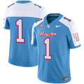 Men's Houston Cougars 2024 Oilers Inspired Vapor Limited Jersey V2 - All Stitched - Alternate, #1 Team