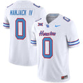 Men's Houston Cougars 2024 Oilers Inspired Vapor Limited Jersey V2 - All Stitched - White, Manjack IV