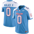 Men's Houston Cougars 2024 Oilers Inspired Vapor Limited Jersey V2 - All Stitched - Alternate, Manjack IV