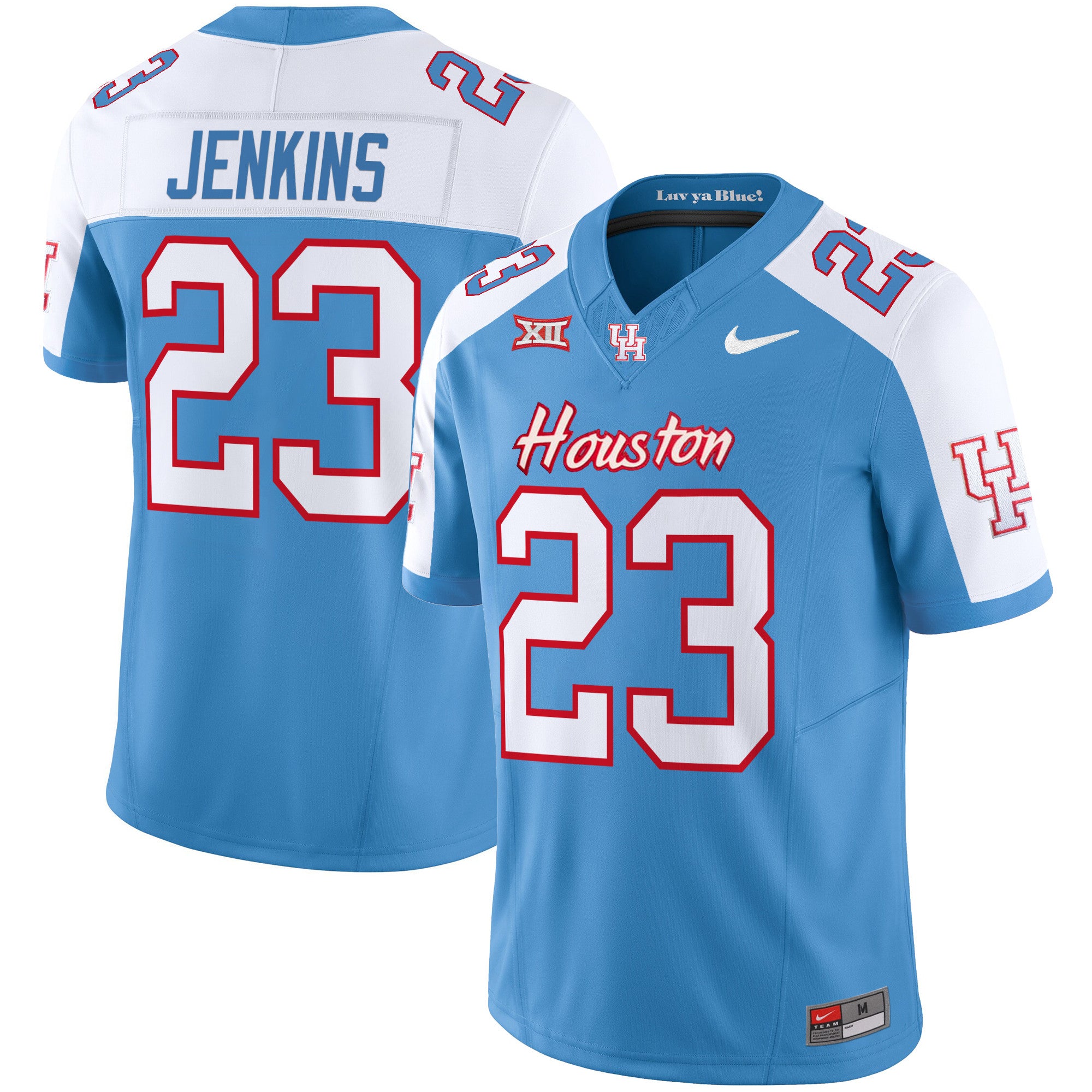 Men's Houston Cougars 2024 Oilers Inspired Vapor Limited Jersey V2 - All Stitched - Alternate, Parker Jenkins