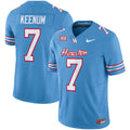 Men's Houston Cougars 2024 Oilers Inspired Vapor Limited Jersey V2 - All Stitched - Light Blue, Case Keenum