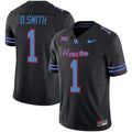 Men's Houston Cougars 2024 Oilers Inspired Vapor Limited Jersey V2 - All Stitched - Black, Donovan Smith