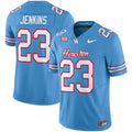 Men's Houston Cougars 2024 Oilers Inspired Vapor Limited Jersey V2 - All Stitched - Light Blue, Parker Jenkins