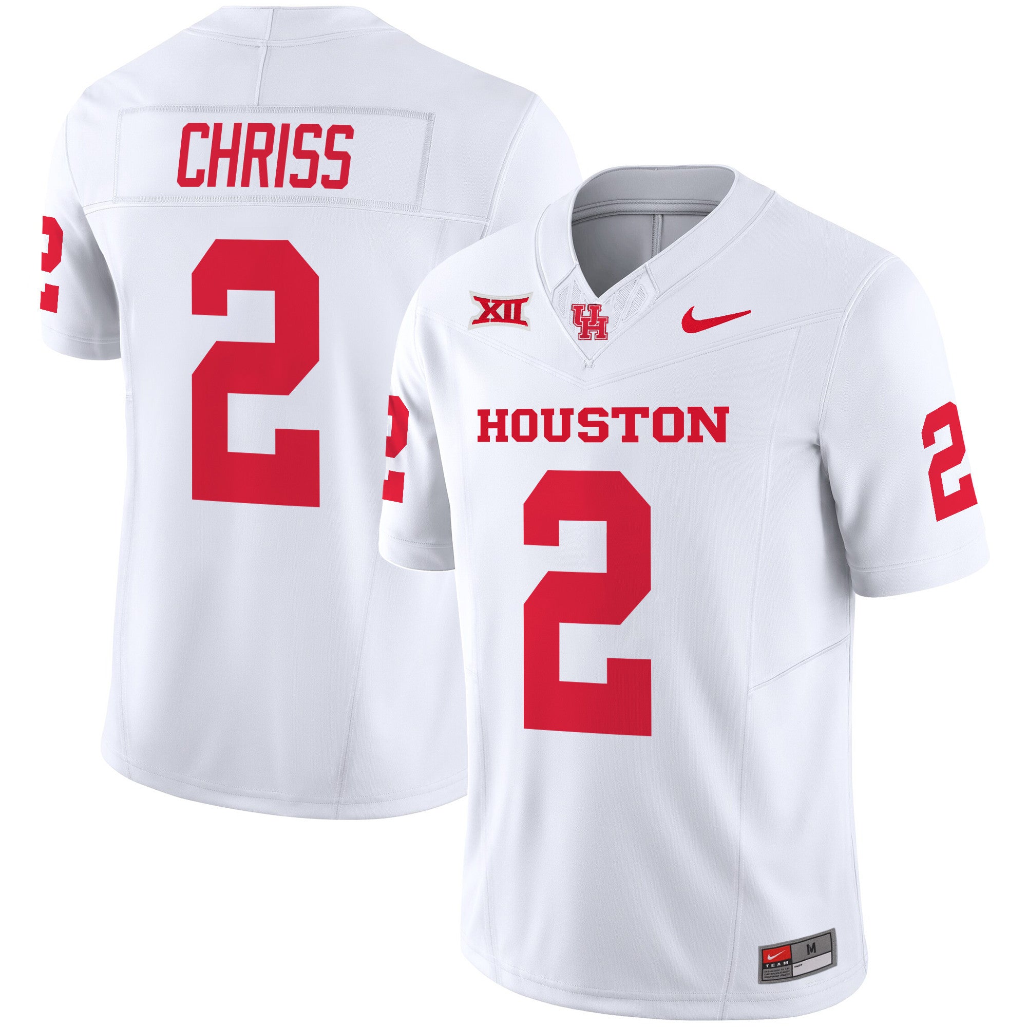 Men's Houston Cougars 2024 Oilers Inspired Vapor Limited Jersey V3 - All Stitched - White, Zeon Chriss