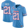 Men's Houston Cougars 2024 Oilers Inspired Vapor Limited Jersey V3 - All Stitched - Light Blue, Stacy Sneed