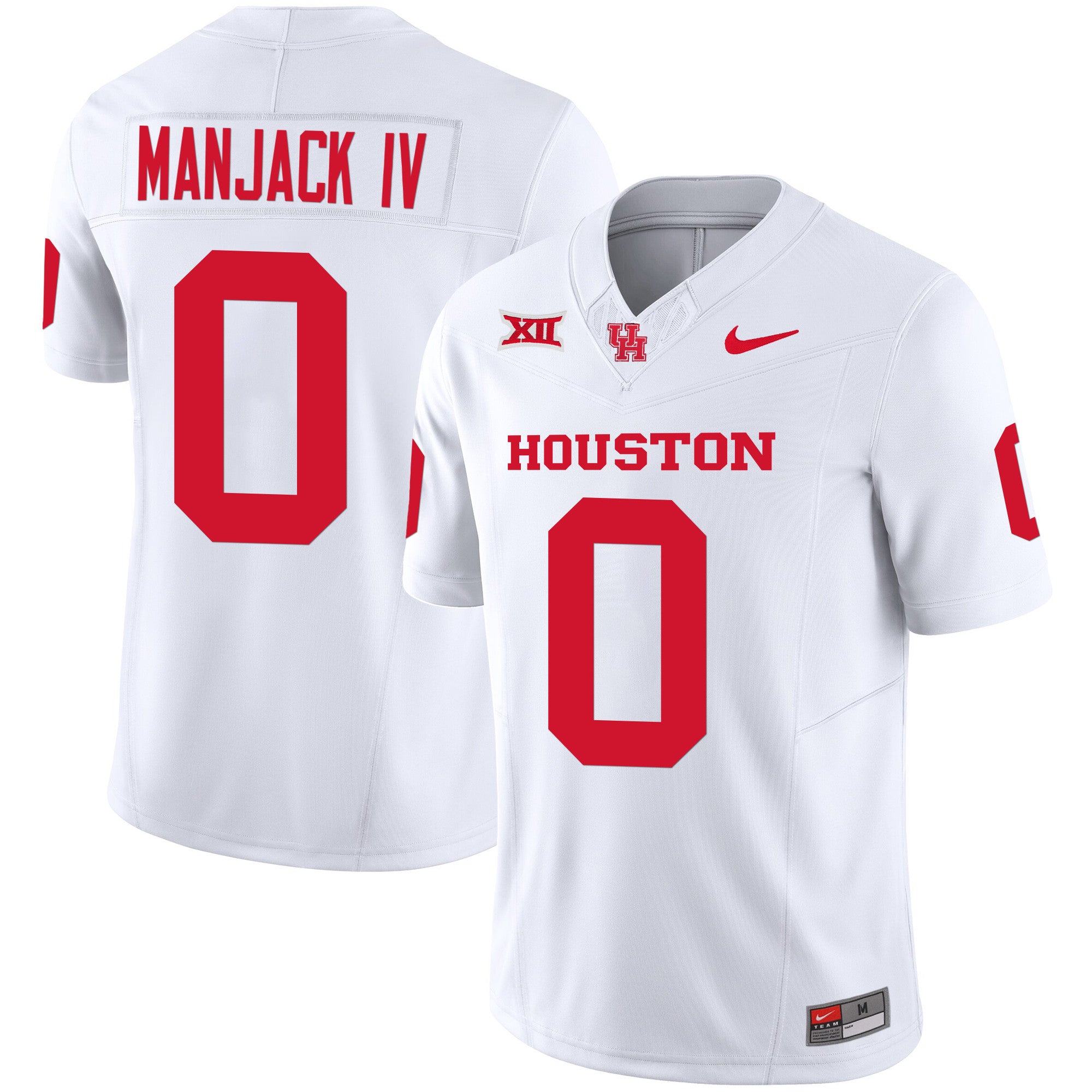 Men's Houston Cougars 2024 Oilers Inspired Vapor Limited Jersey V3 - All Stitched - White, Manjack IV