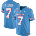 Men's Houston Cougars 2024 Oilers Inspired Vapor Limited Jersey V3 - All Stitched - Light Blue, Case Keenum