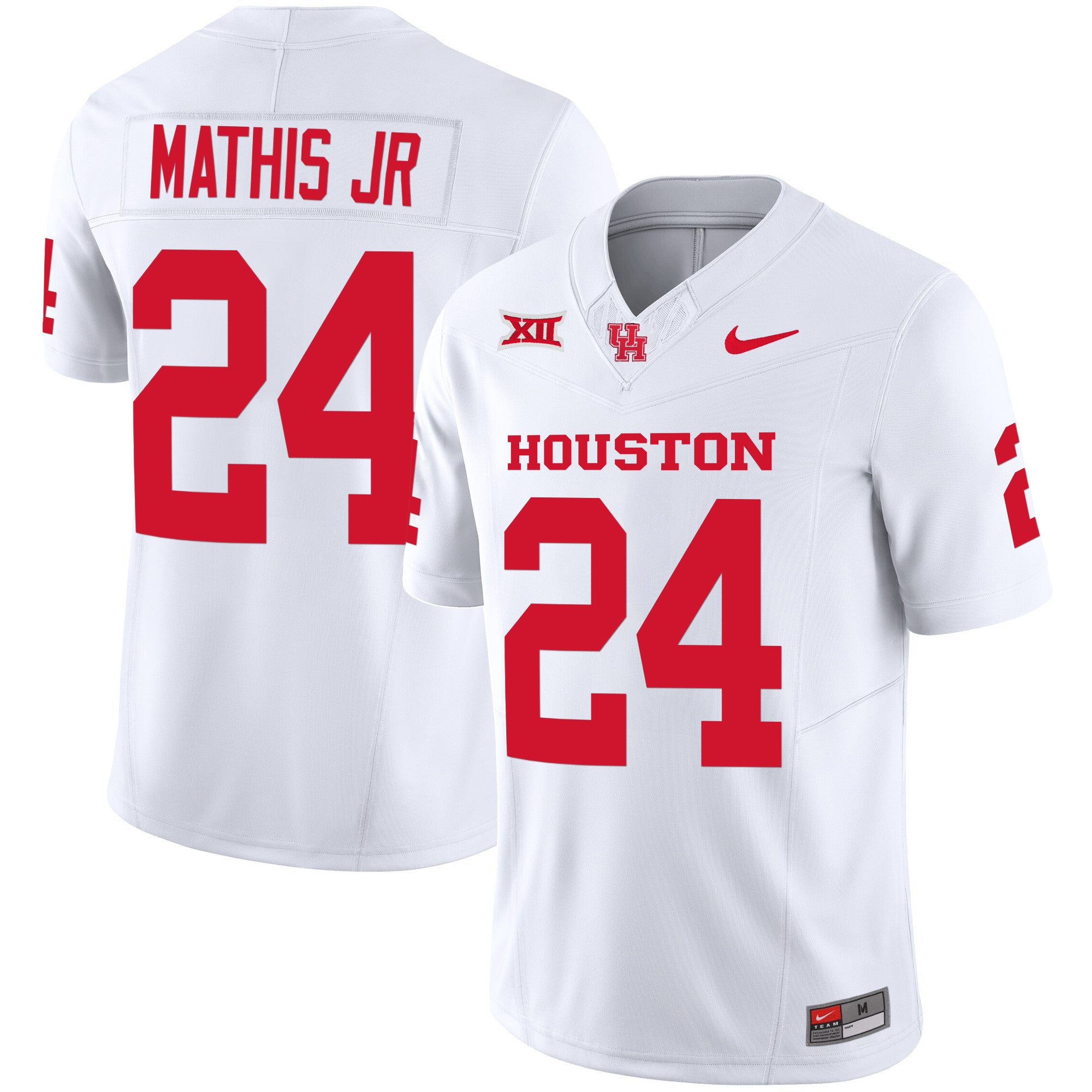 Men's Houston Cougars 2024 Oilers Inspired Vapor Limited Jersey V3 - All Stitched - White, Tony Mathis Jr.