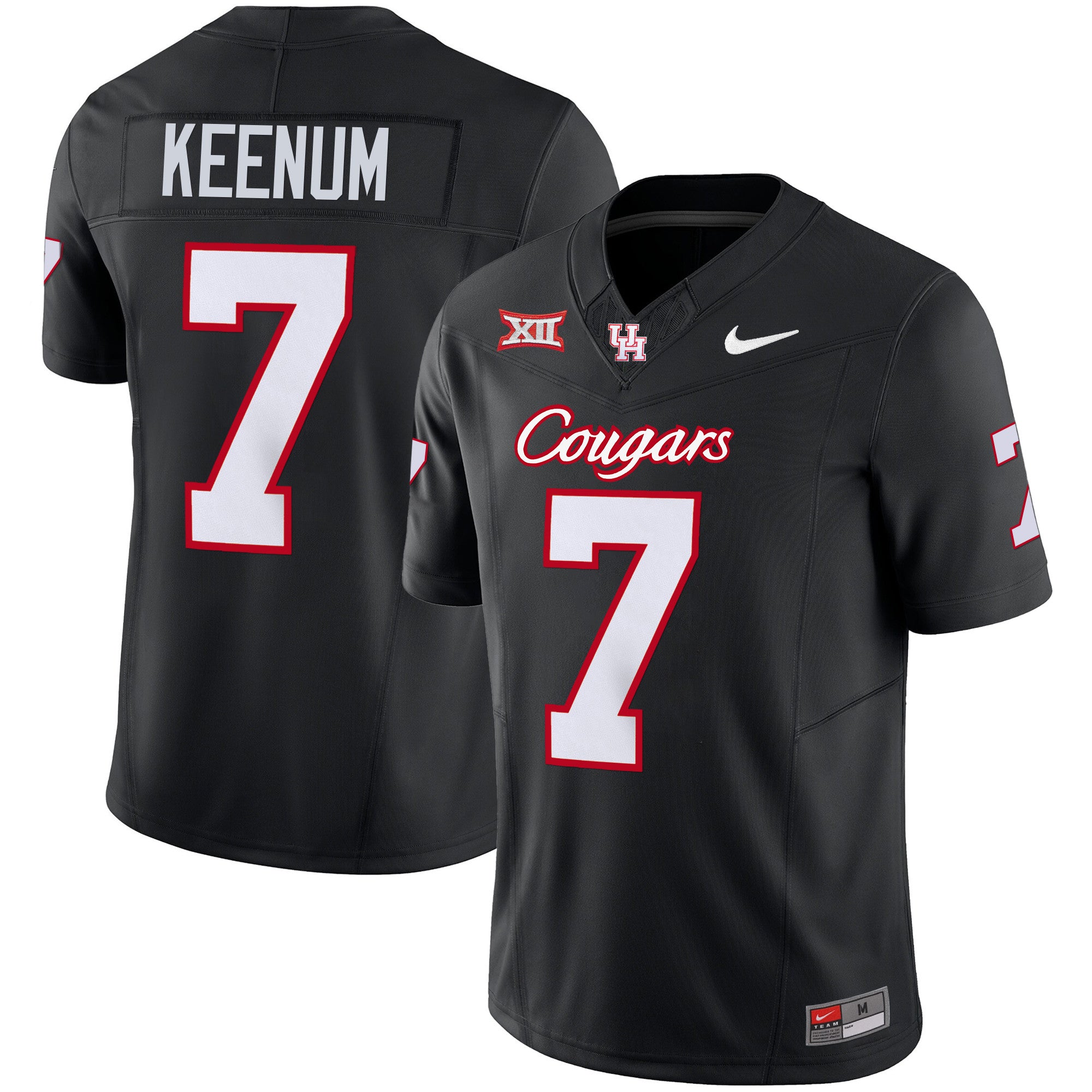 Men's Houston Cougars 2024 Oilers Inspired Vapor Limited Jersey V3 - All Stitched - Black, Case Keenum