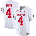 Men's Houston Cougars 2024 Oilers Inspired Vapor Limited Jersey V3 - All Stitched - White, Samuel Brown