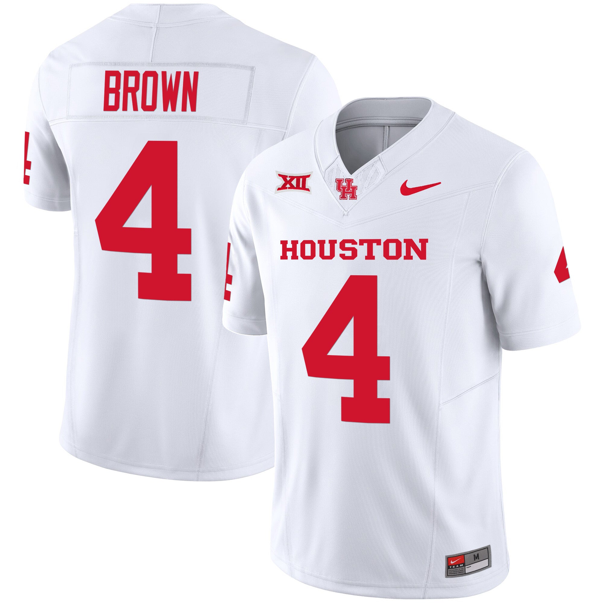Men's Houston Cougars 2024 Oilers Inspired Vapor Limited Jersey V3 - All Stitched - White, Samuel Brown