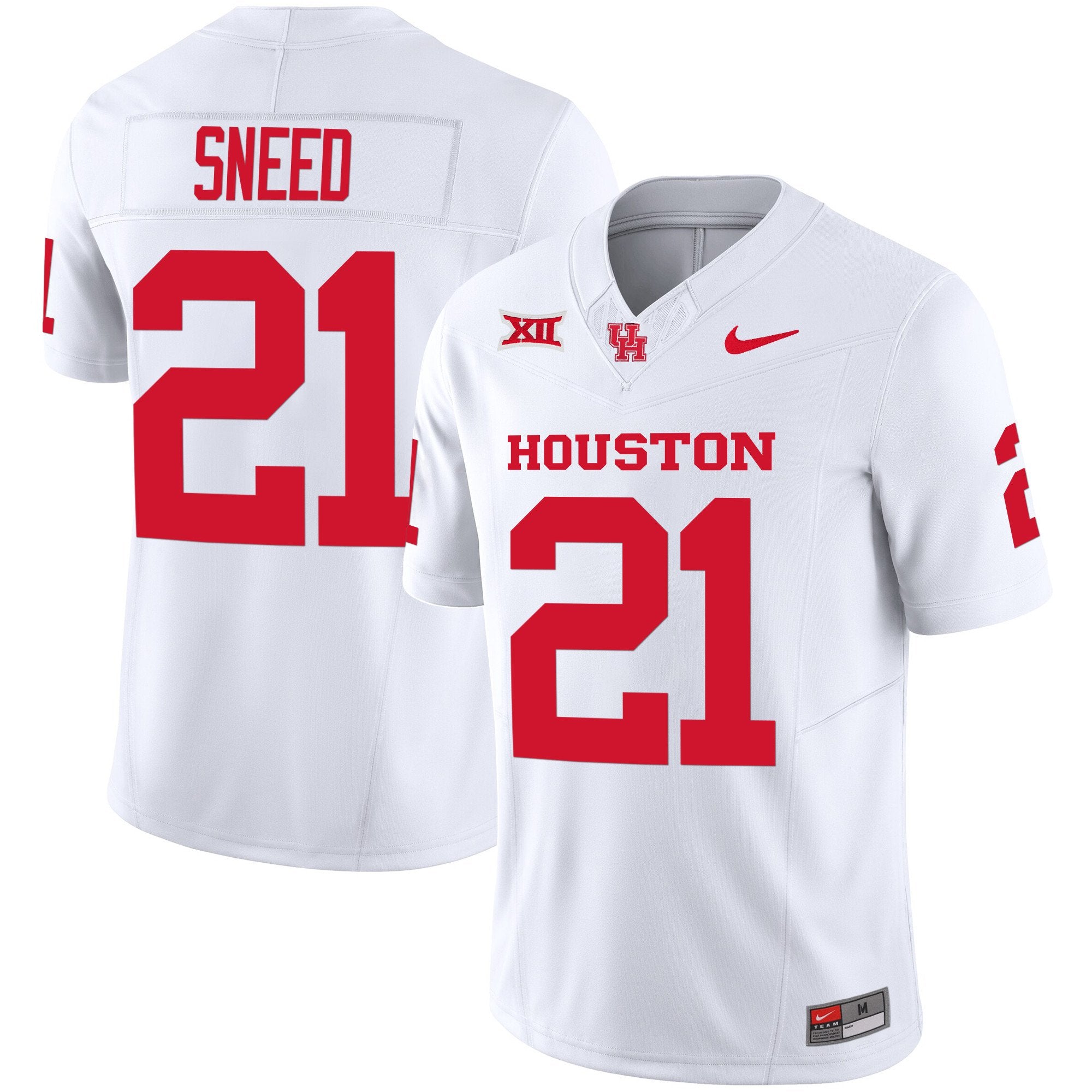 Men's Houston Cougars 2024 Oilers Inspired Vapor Limited Jersey V3 - All Stitched - White, Stacy Sneed