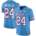 Men's Houston Cougars 2024 Oilers Inspired Vapor Limited Jersey V3 - All Stitched - Light Blue, Tony Mathis Jr.