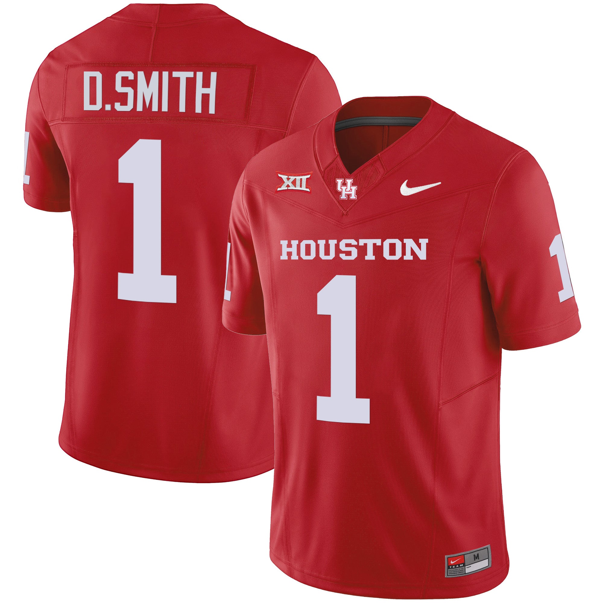 Men's Houston Cougars 2024 Oilers Inspired Vapor Limited Jersey V3 - All Stitched - Red, Donovan Smith