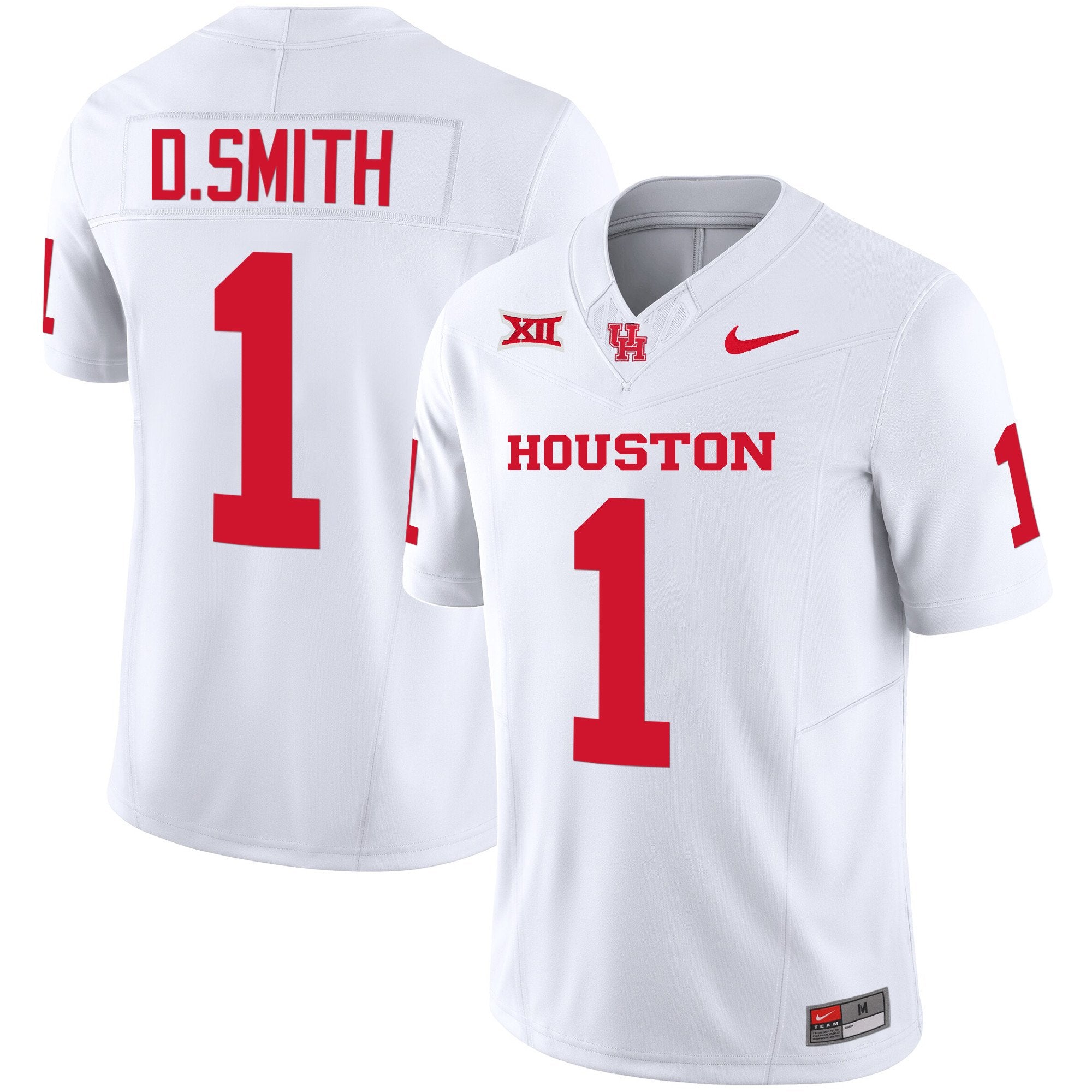 Men's Houston Cougars 2024 Oilers Inspired Vapor Limited Jersey V3 - All Stitched - White, Donovan Smith