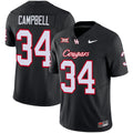 Men's Houston Cougars 2024 Oilers Inspired Vapor Limited Jersey V3 - All Stitched - Black, Earl Campbell