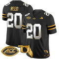 Men's Miami Hurricanes 2024 Florida Patch Gold Vapor Limited Jersey - All Stitched - Black Limited, Ed Reed