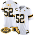 Men's Miami Hurricanes 2024 Florida Patch Gold Vapor Limited Jersey - All Stitched - White Gold, Ray Lewis