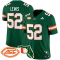 Men's Miami Hurricanes 2024 Florida Patch Vapor Limited Jersey - All Stitched - Green, Ray Lewis