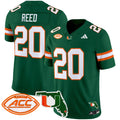 Men's Miami Hurricanes 2024 Florida Patch Vapor Limited Jersey - All Stitched - Green, Ed Reed