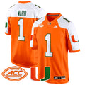Men's Miami Hurricanes 2024 Game Jersey - All Stitched - Orange Alternate, Cam Ward