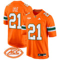 Men's Miami Hurricanes 2024 Game Jersey - All Stitched - Orange, Jordan Lyle