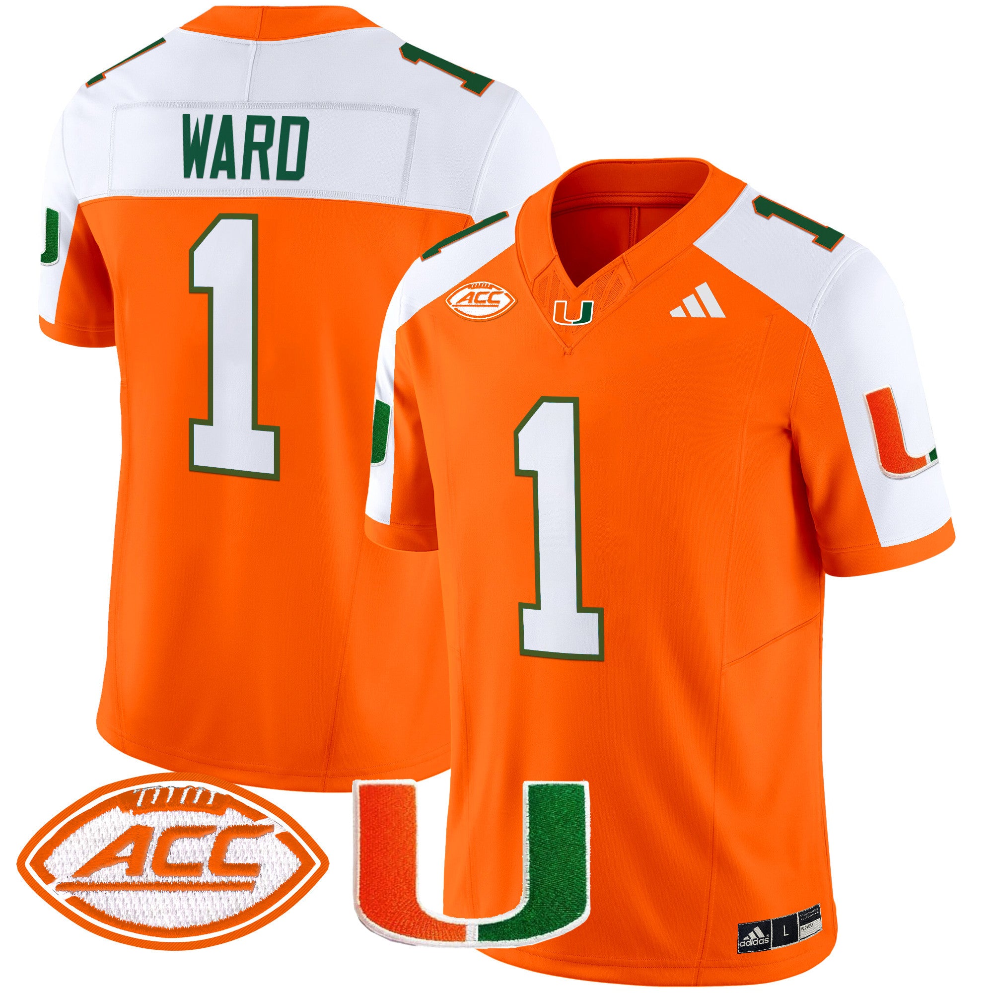 Men's Miami Hurricanes 2024 Vapor Limited Jersey - All Stitched - Orange Alternate, Cam Ward